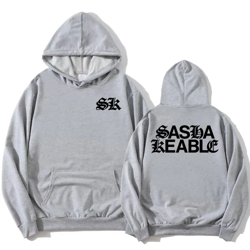 Sasha Keable Singer Stampa Felpe con cappuccio Manica lunga Moda Felpe con cappuccio Abbigliamento grafico Donna Uomo Autunno Sudaderas Unisex