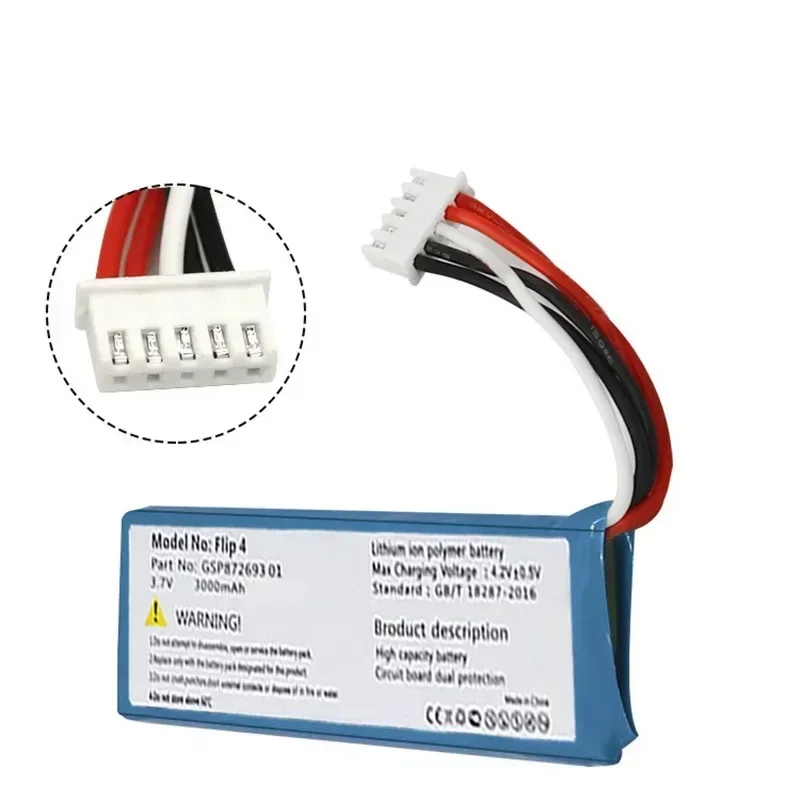 3.7v 3000mAh Battery For JBL Flip 4 Flip4 Rechargeable Battery GSP872693 01 For JBL Speaker Flip 4 Flip4 Special Edition Bateria
