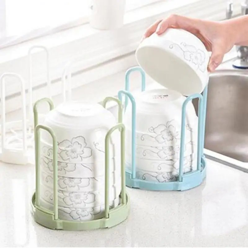 storage rack Bowls Organizer Drain Water House dish rack kitchen storage rack Bowl Holder Plastic Grids Kitchen Wonderful