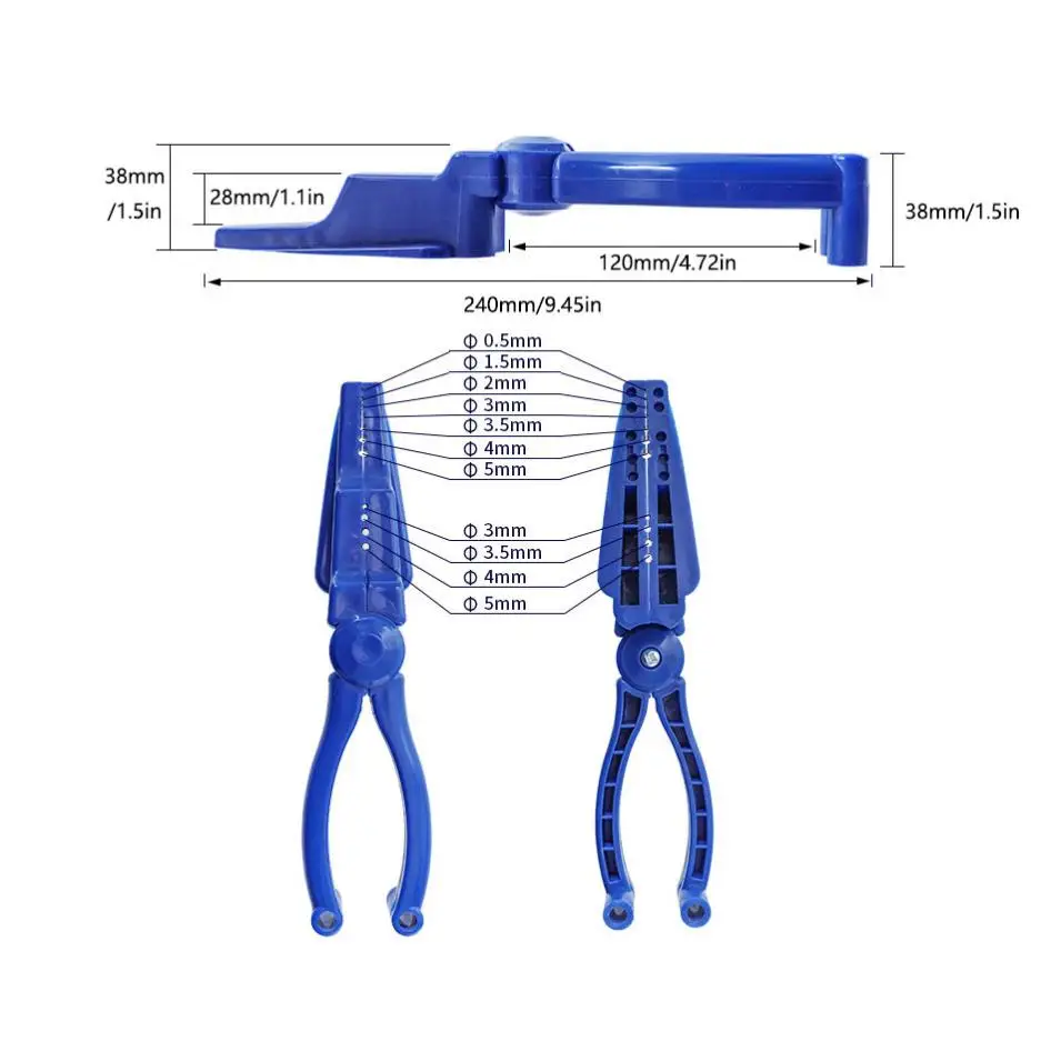 Blue Made of ABS Plastic Safety Hand Guard Nail Clamps for Basic Repair Woodworking Tools Nail Holder for Hammering DIY Projects