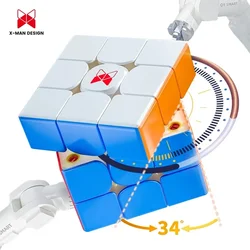 Qiyi-cubo de velocidad mágico magnético para niños, juguetes de rompecabezas pioneros, XMD Tornado V3 M 3x3x3, QiYi x-man Tornado V3M 3X3, versión insignia