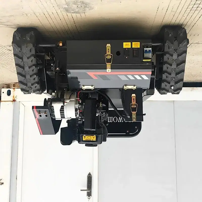 

Customized FREE SHIPPING Reinforced and Widened Rubber Tracks Electric Lifting Control Remote Control Start LAWH MOWER