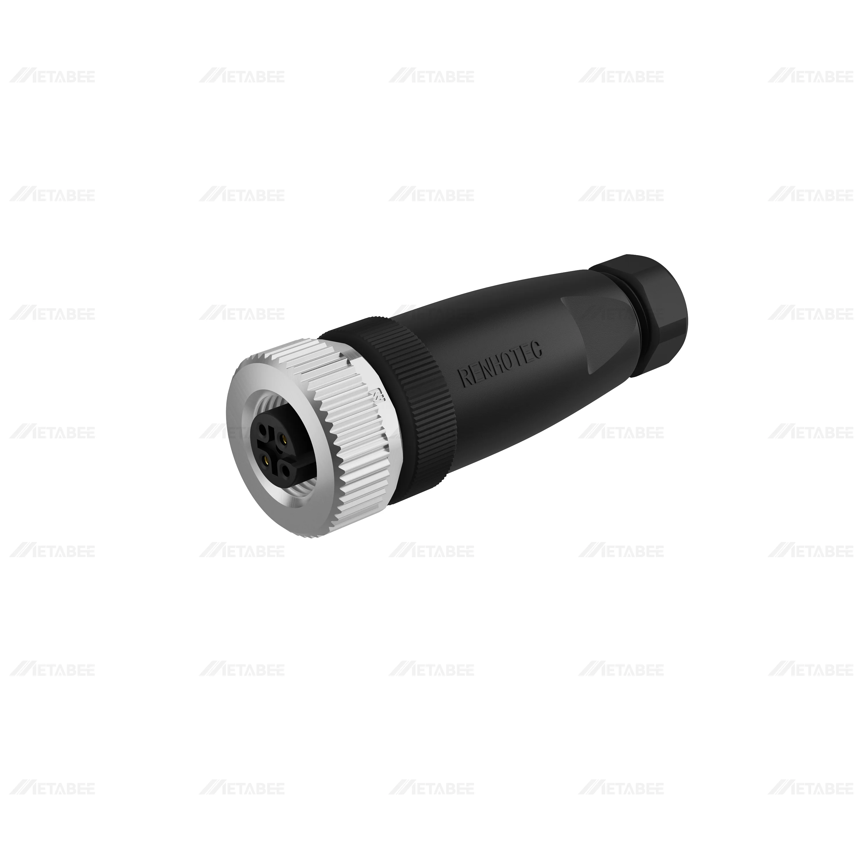 M12 Male Female Connector Field Wireable Plug 4 Pin 8 Pin A-Coded Plastic PA66 Housing PG7 PG9 Cable Gland Sensor