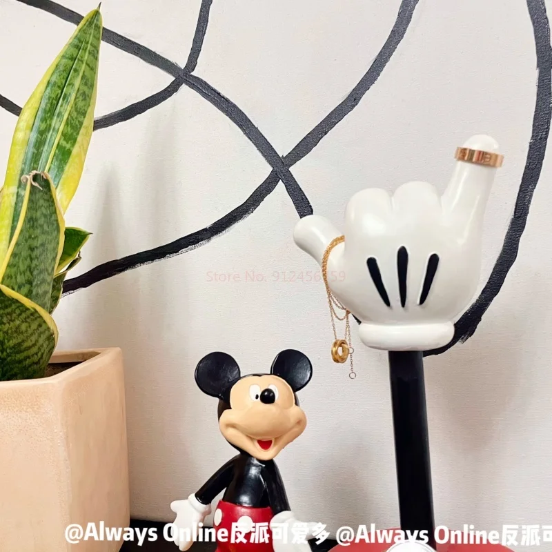 Disney New Cute Mickey Mouse lampka nocna Mickey żywica wielofunkcyjny stojak kreatywne rzemiosło dekoracja prezent urodzinowy