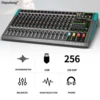 16 チャンネルオーディオサウンドミキサー Depusheng ミキシング DJ コンソール USB 48V ファンタム電源 256 DSP エフェクトサウンドテーブルステージ用 3