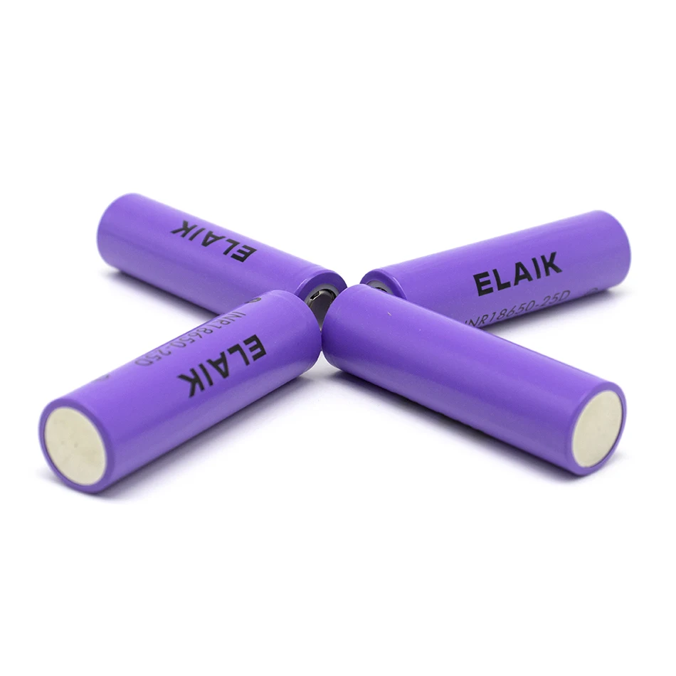 1-4pcs INR18650 Rechargeable lithium battery 3.7V 2500mAh power battery Stable performance 20A battery 25D-flat head