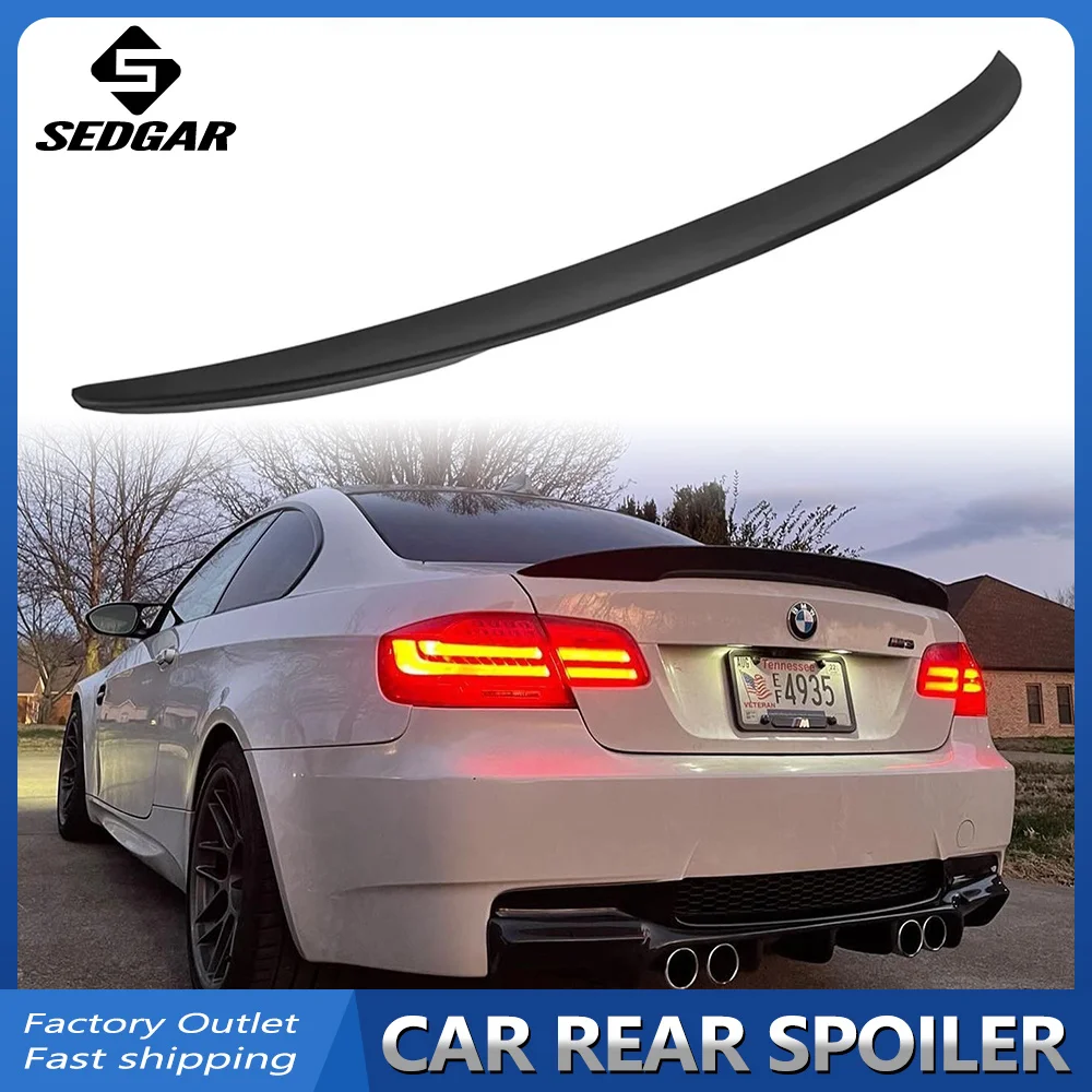 

High Kick Trunk Spoiler Wing P Style For 2006-2012 BMW E92 Coupe 328i 335i M3 Glossy Black Rear Trunk Lid Spoiler Wing