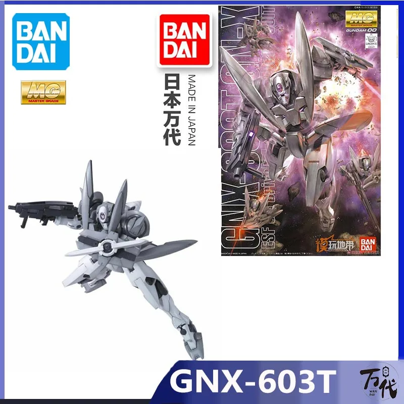 

Bandai Gundam Model Kit Anime Figure MG 1/100 GNX-603T GN-X JinX Set Genuine Gunpla Model Action Toy Figure Toys for Children