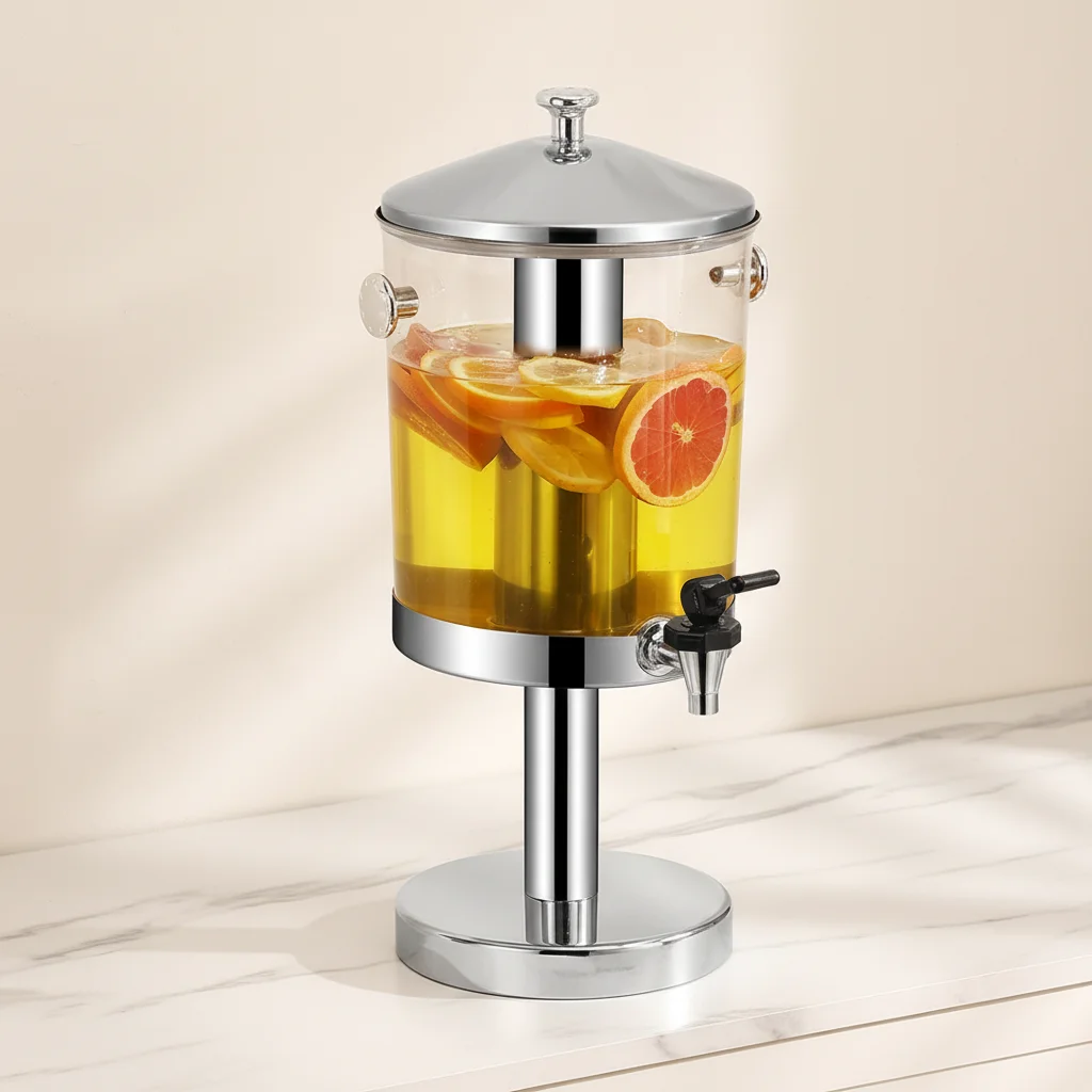 New Design 8L 201 Stainless Steel Juice Dispensers Drink Dispenser Milk Coffee Soda Beverage Beer Dispenser for Cafeteria