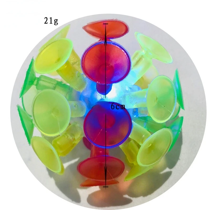 1 قطعة الأطفال شفط كأس الكرة متوهجة لزجة مصاصة الكرة الأطفال لعبة الوالدين والطفل لعبة مضيئة التفاعل بين الوالدين والطفل لعبة