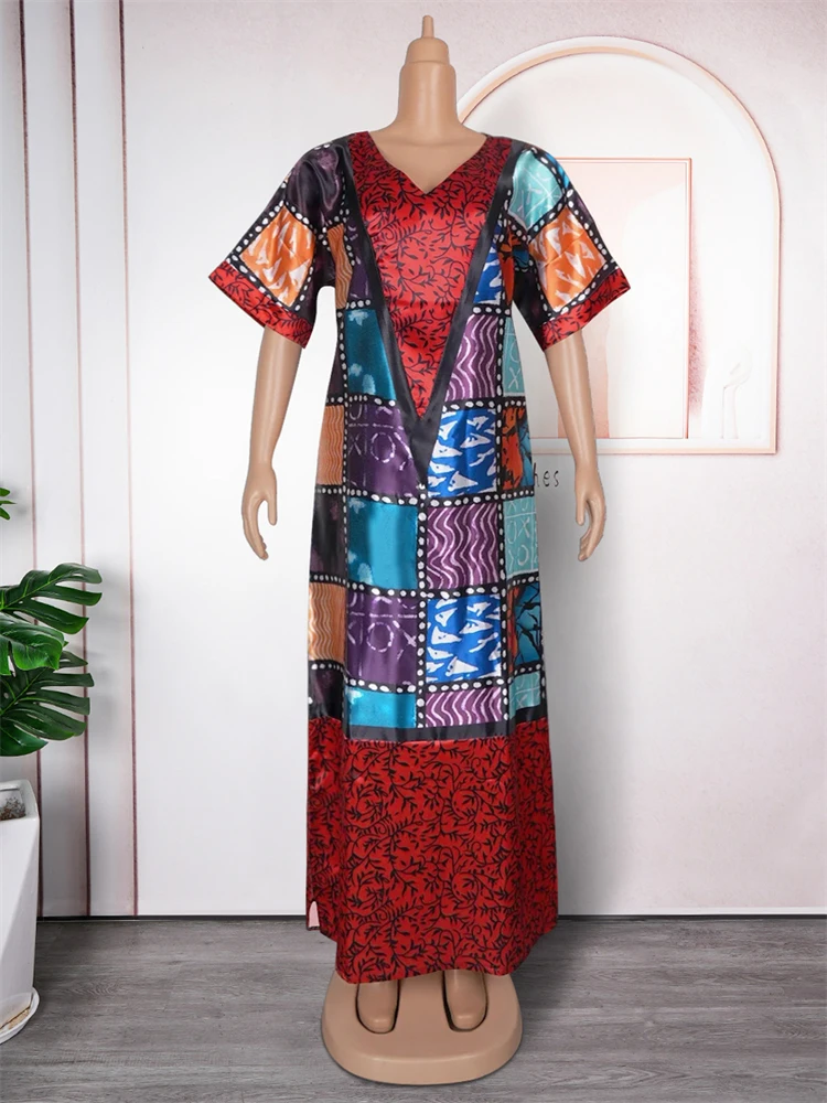 African Traditional Dresses For Woman Plus Size Boubou Ankara Dashiki Print Africa Clothes Turkey Dubai Abaya Party Evening Gown