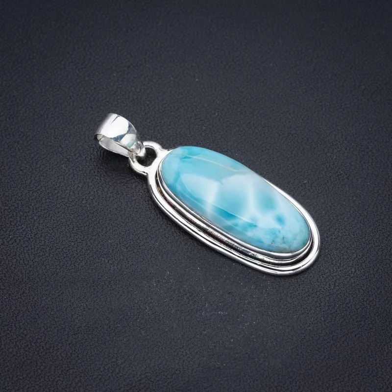 

StarGems Larimar Handmade 925 Sterling Silver Pendant 1.5" F3473