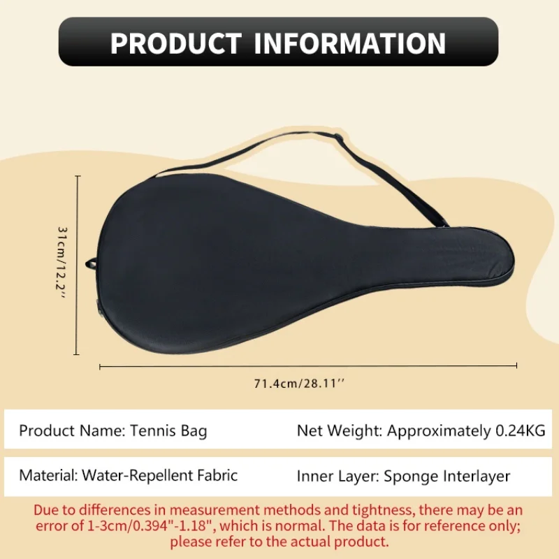 Professional Tennis Racket Cover Portable Durable Racket Protective Cover Waterproof Large-capacity Shoulder Bag For Men Women image 5