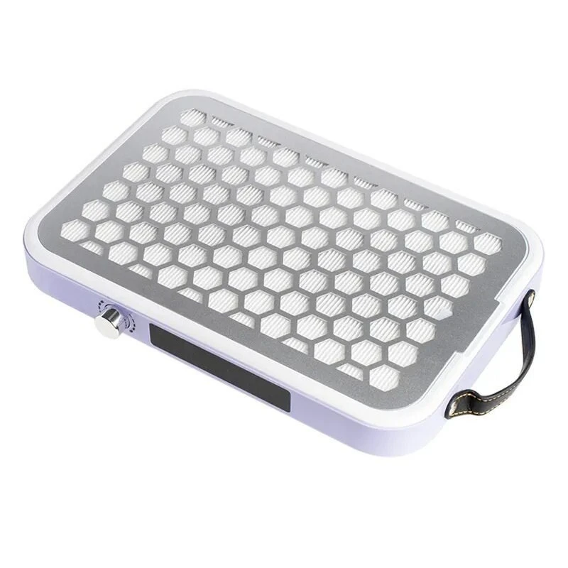 Nail Dust Remover Dual Turbine Strong Suction Nail Vacuum Cleaner for Manicure with Removable Filter Speed Adjustable