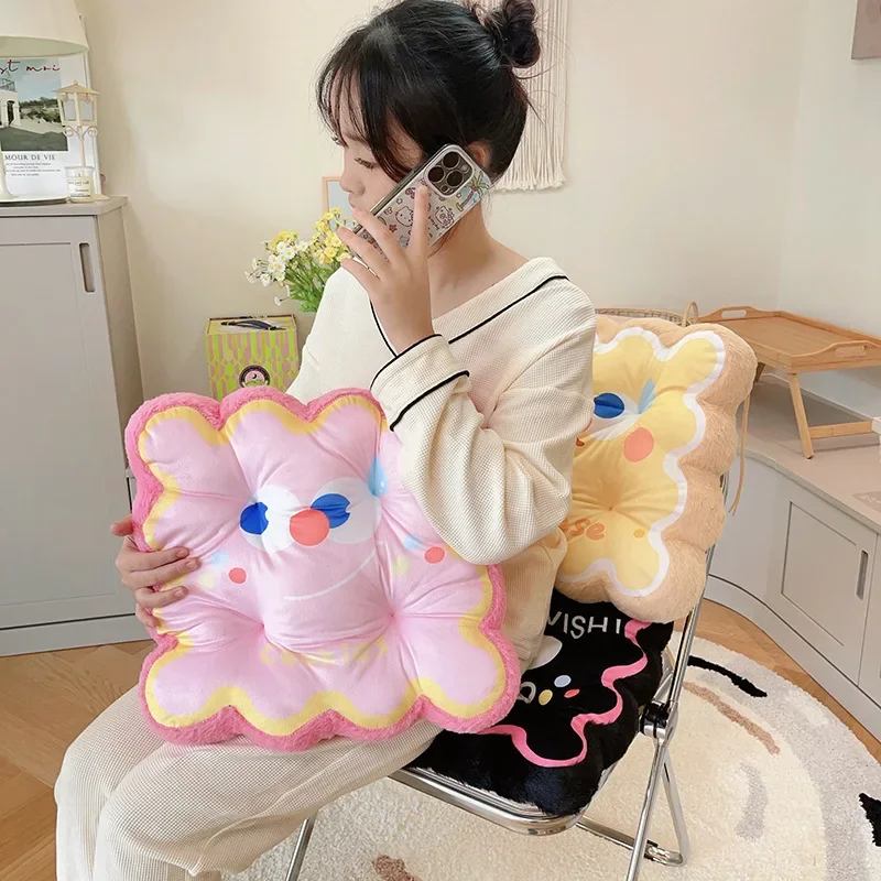 40 ซม.สวยสีสันการ์ตูนตาใหญ่ Quadrate Plush เบาะนุ่มสบายเก้าอี้/โซฟาเบาะ Nice Office Companion