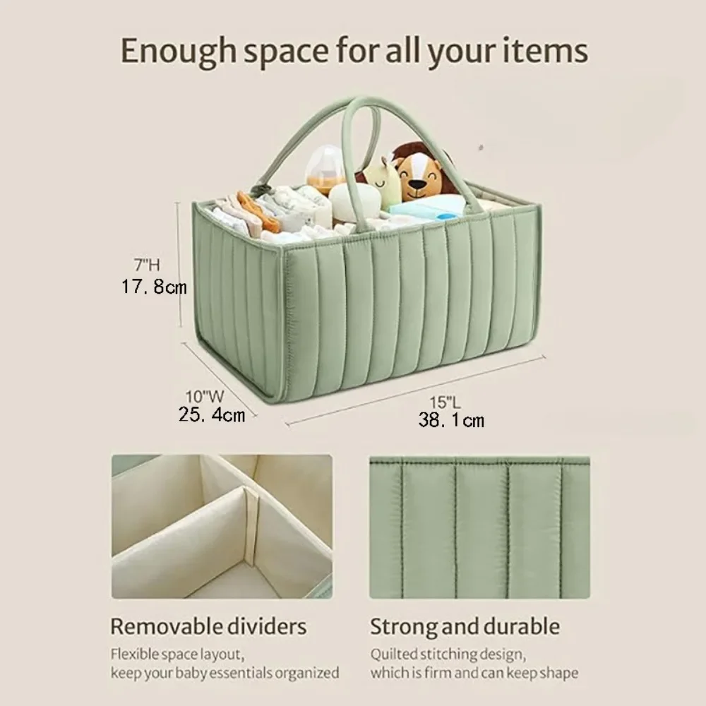 Baby Diaper Caddy Basket Baby Diaper Caddy Organizer Storage Basket for Newborn Baby Shower List and Baby Must Haves Essentials
