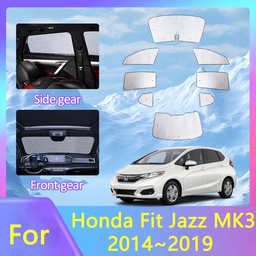 

Для Honda Fit Jazz 3 MK3 GK GH GP 2014 2015 2016 2017 2018 2019 солнцезащитные козырьки с полным покрытием лобовые стекла автомобиля анти-УФ защита от солнца авто