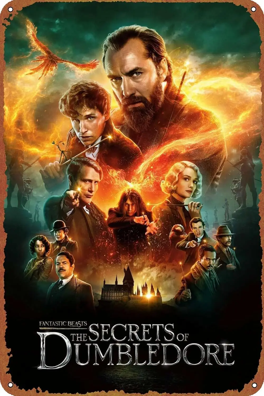 الوحوش الرائعة: أسرار الدمبلدور ملصق الفيلم علامة القصدير خمر للمنزل، الحديقة، البار، المطعم، المقهى، المكتب، اللافتة #1