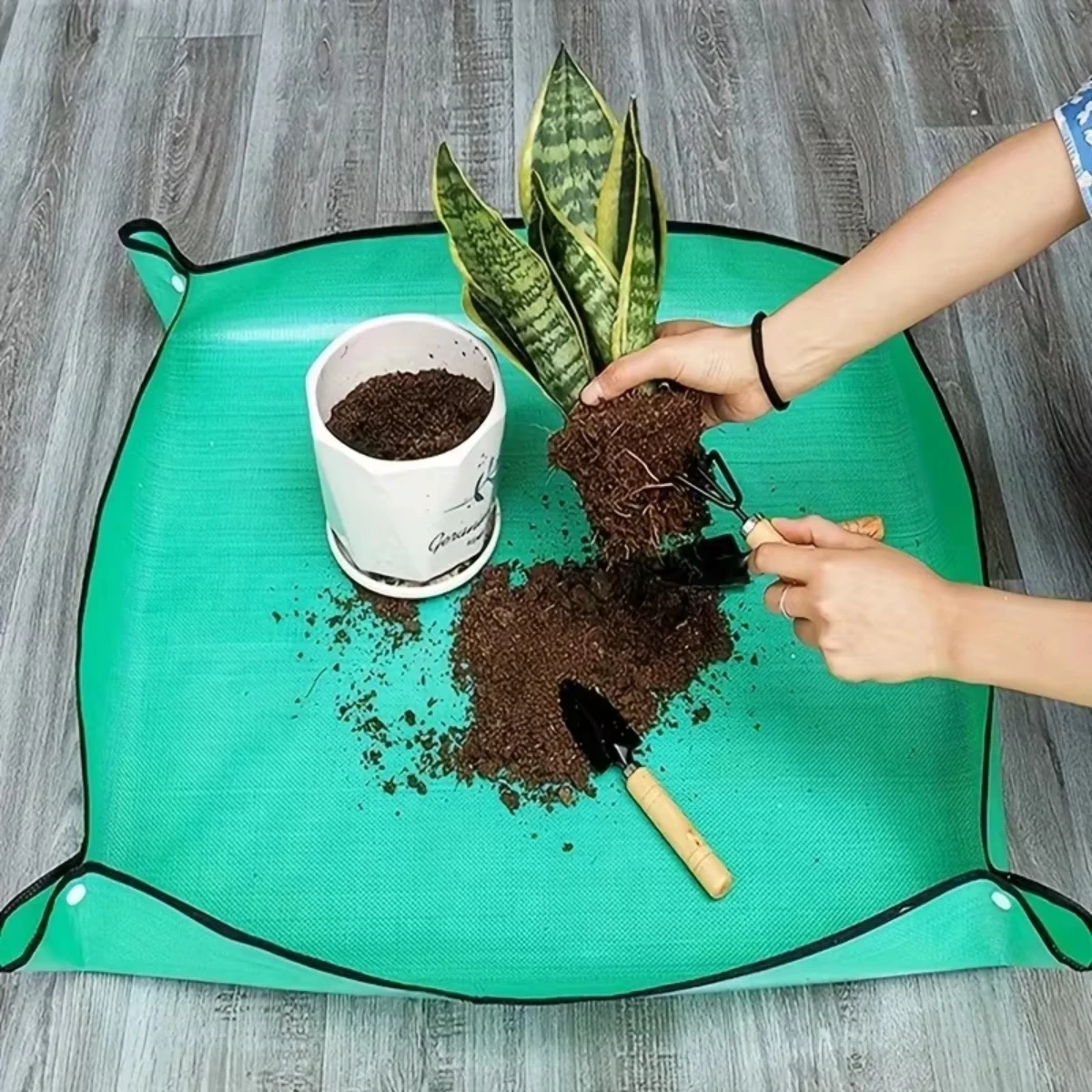 1pc Planting Mat 50cm -100cmGardening Potting Pad Foldable Garden Plant Flower Pot Transplanting Waterproof Mats