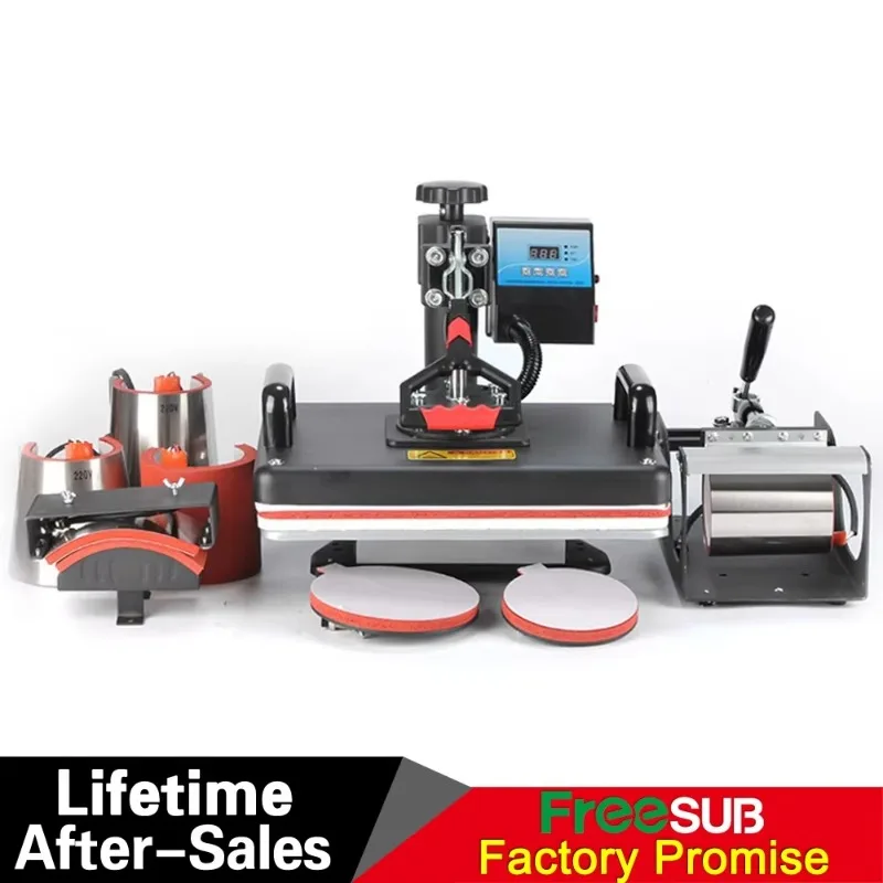 8 في 1 كومبو آلة الصحافة الحرارة تي شيرت آلة طباعة التسامي تي شيرت القدح آلات الصحافة الحرارة #5