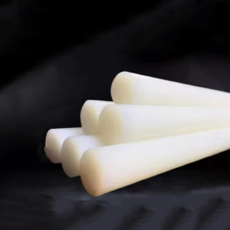 1Pcs Pa66 Nylon Rod White Wear-resistant Solid Cylinder High Strength High Temperature Resistance New Dia15-45mm Zero Cut Custom