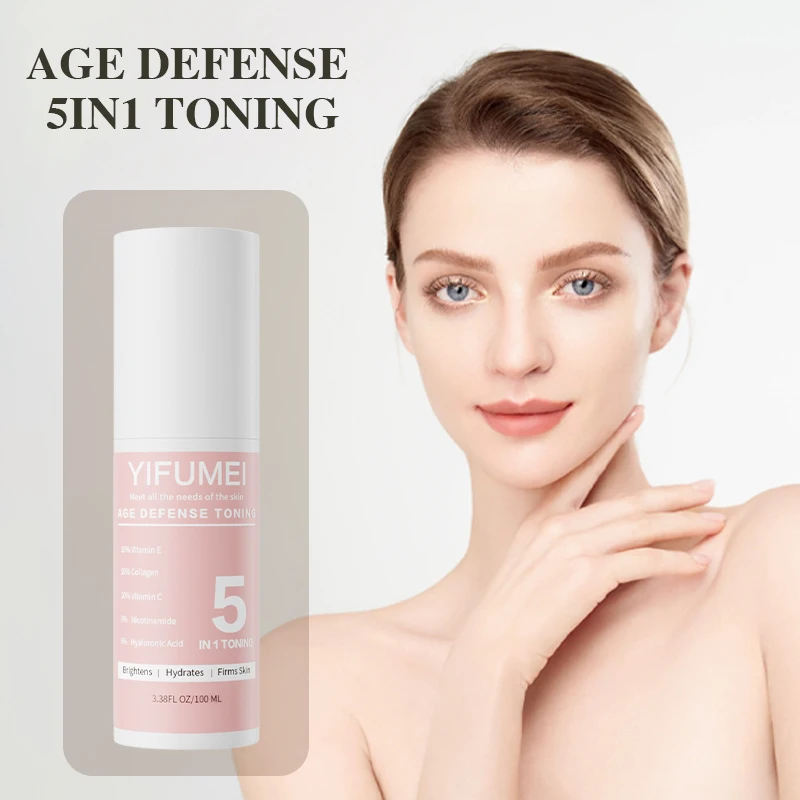 

5 IN 1 100ML Vitamin C Anti Aging Face Toner Moisturizing Mild VC Water Oil Treatment Whitening For Women Korean Skin Care