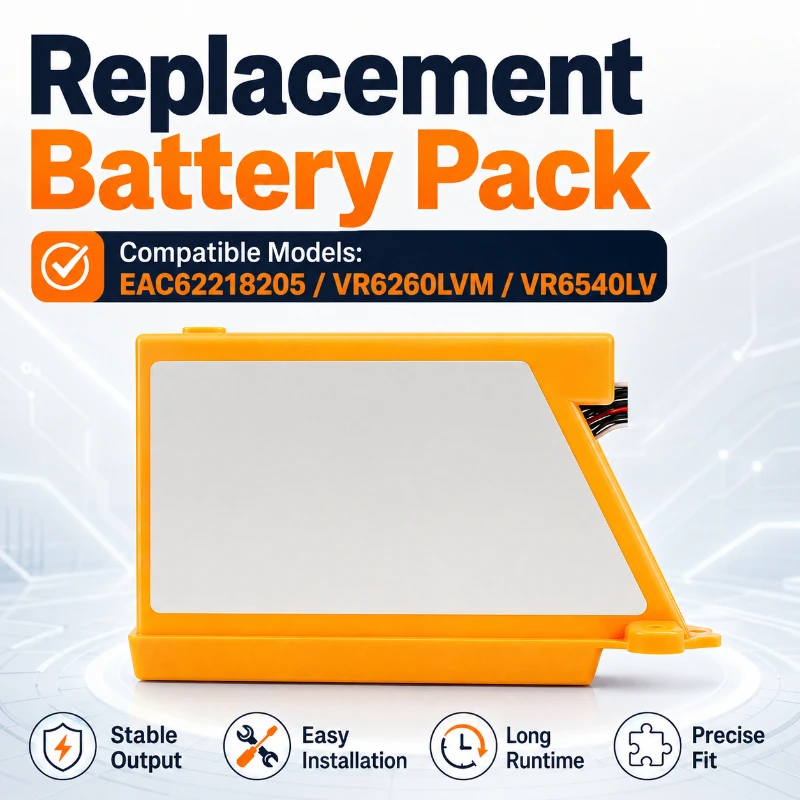 For LG VR6260LVM VR6540LV Robot Vacuum Cleaner Replacement Battery 5000mAh 14.4V LG EAC62218205 High Capacity Long Run Time