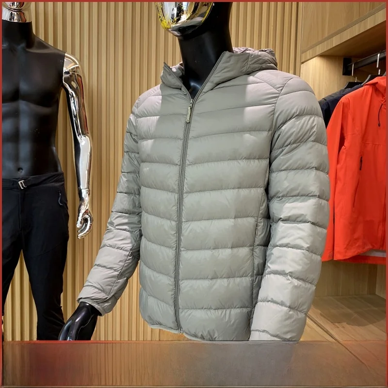 

Lightweight ort Men's down Jaet Hooded Du down Inner Winter Coat Youth Faion Modern Sle Zipper Closure Color
