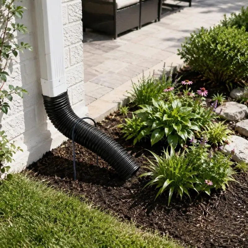 Curved Downspout Extension Stakes, Powder-Finish Galvanized Iron Ground Fasteners, 20 Pack for Lawn, Soil, and Flower 37JD