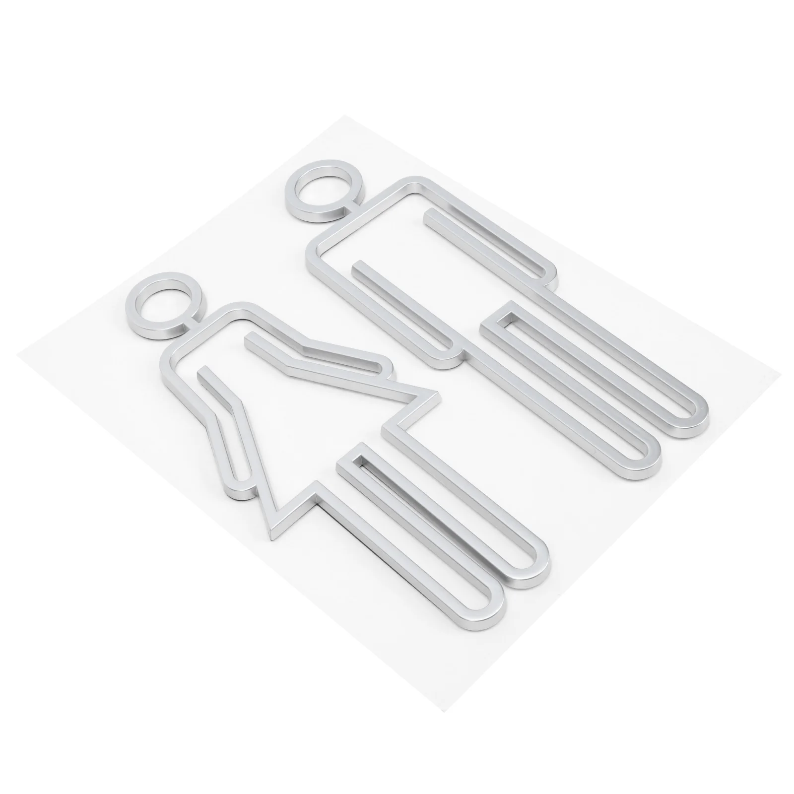 Targhe per WC Etichette di identificazione per bagno durevoli per uomini e donne Segni per bagno Targa per lavabo Toilette