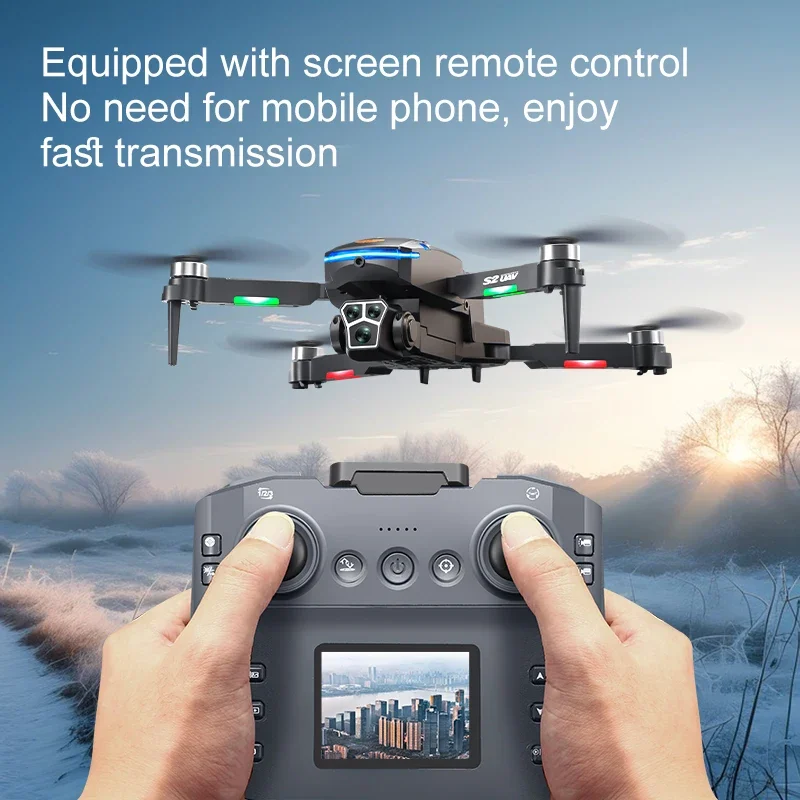 2024 S2 PRO Drone 4K Professional HD Dual Camera Obstacle Avoidance Foldable Quadcopter With Screen Remote Control Dron Toy