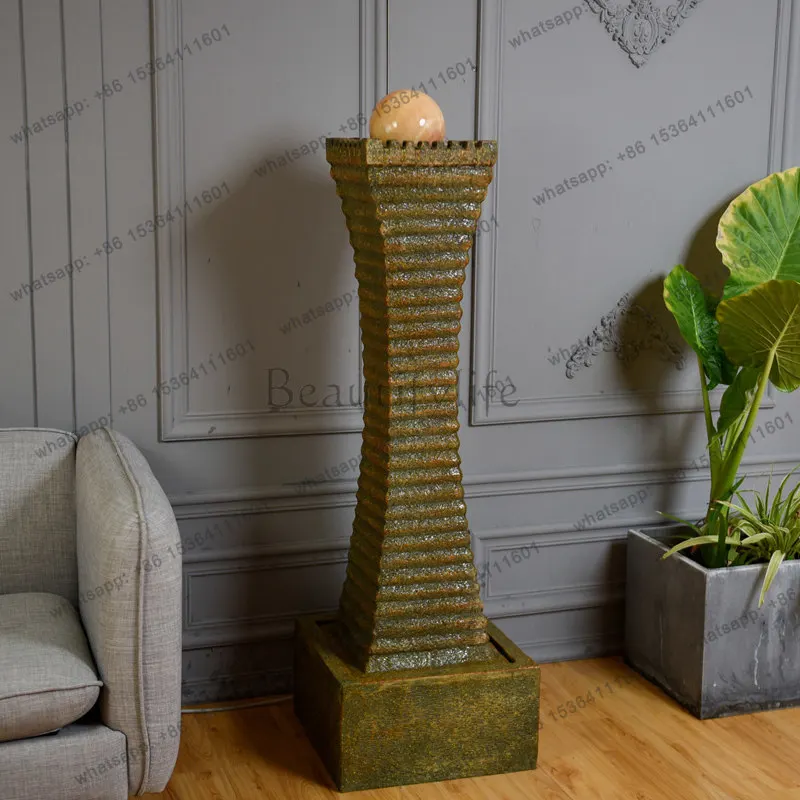 Indoor fountain water feature decoration home decoration crafts living room feng shui wheel