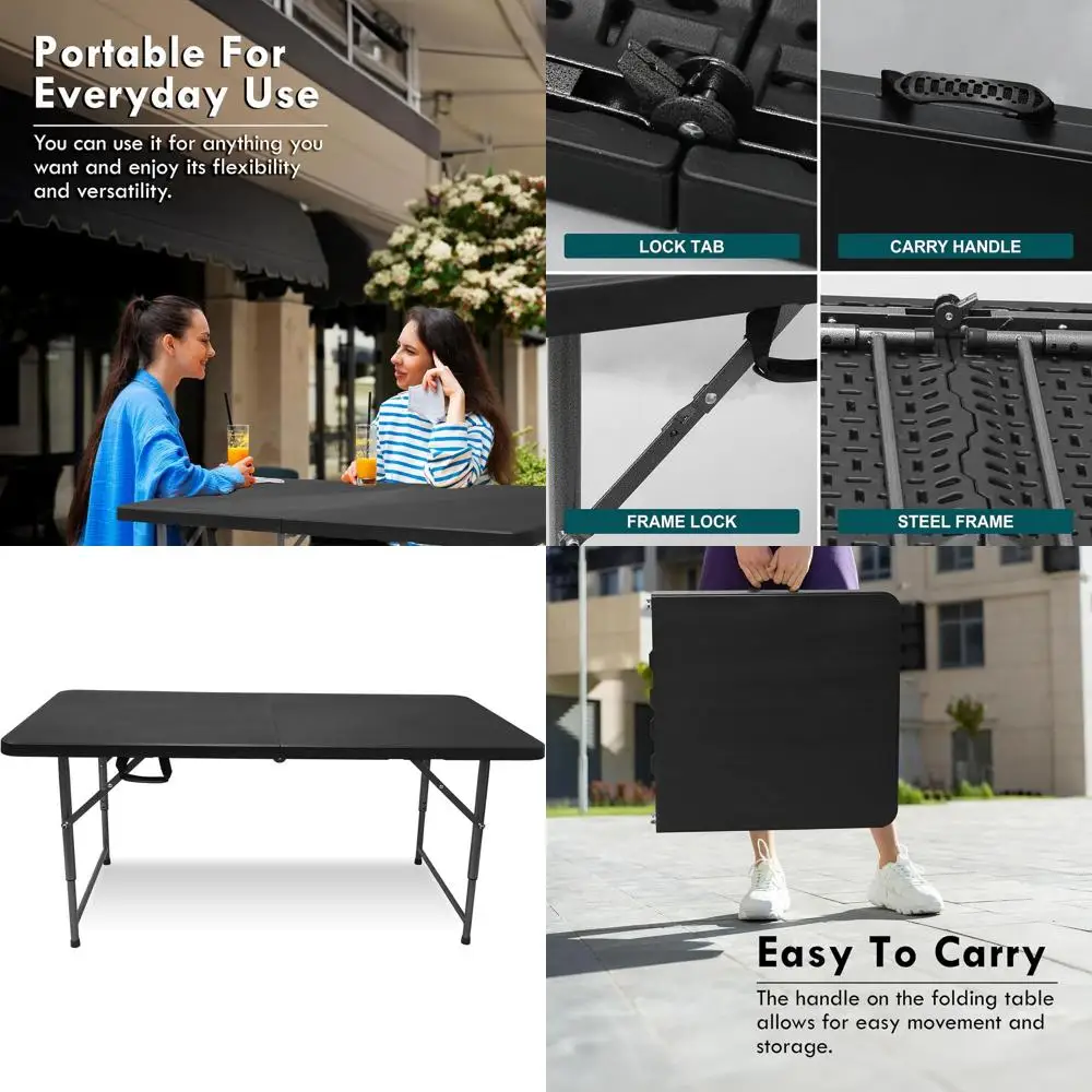 

Durable Outdoor Folding Table for Camping, Picnics, and Parties - Easy Setup, Ideal for Indoor and Outdoor Use