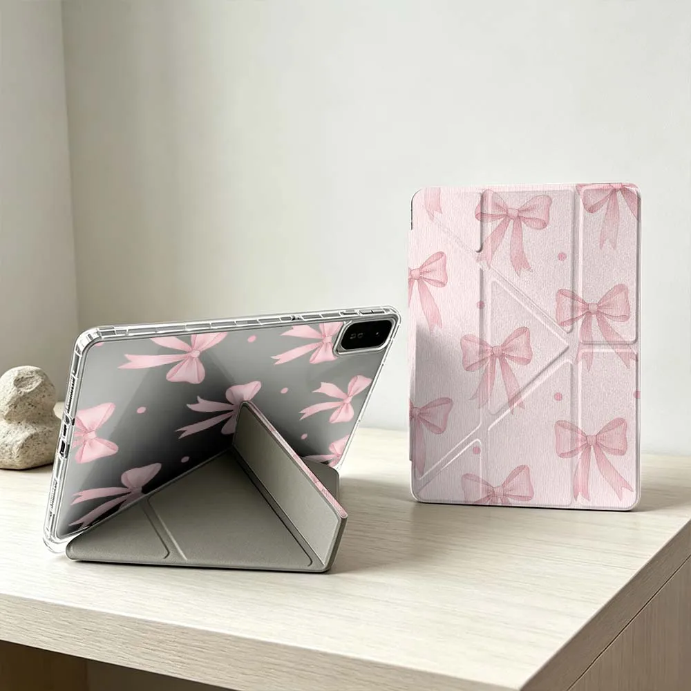 Artistic Design Bow Soft For Xiaomi Mi Pad 8 7 6 5 Pro Redmi Pad SE 2 Poco Pad Foldable 3Y Tablet Case