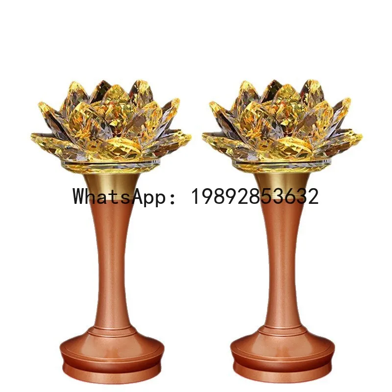 P4-3  new crystal Bodhisattva lotus charging God of Wealth LED God desk lamp