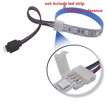 1-5 adet 4Pin 5050 LED RGB şerit uzatma konektörü kablo tel Led şerit uzatma kabloları 5-24V 5050 RGB LED ışık şerit için klip