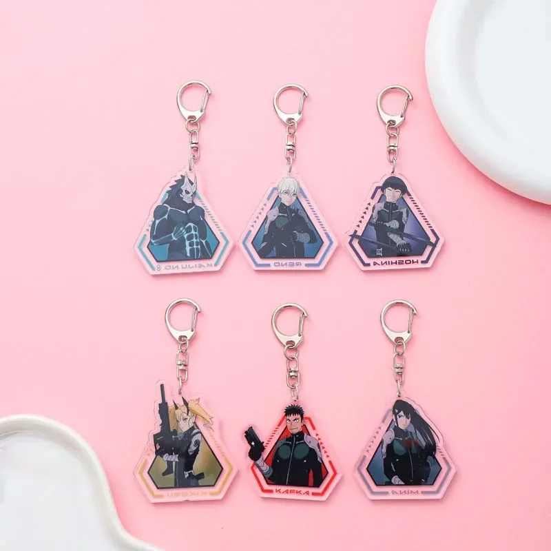 Anime Kaiju No. 8 Acrylic keychain accessaries Cartoon funny Bag Pendant cute creative bag charm Car Keyring Friends Fans Gifts