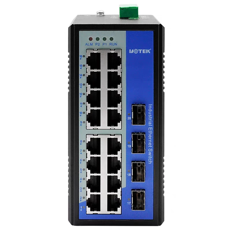 UT-60020G-16GT-BNF 16 Port Gigabit Unmanaged Industrial Ethernet Switch