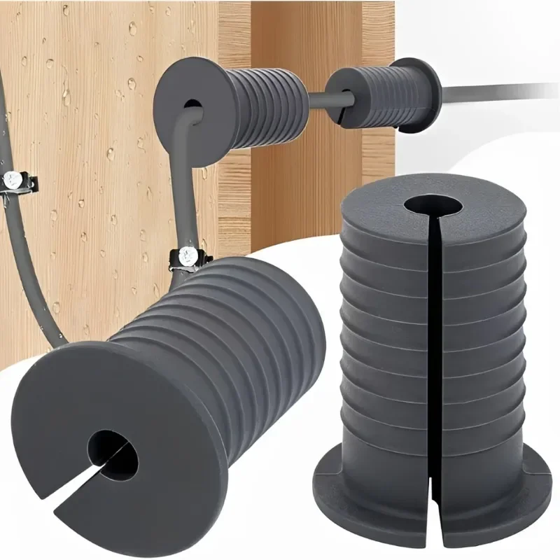 1/10Pcs Silicone Cable Grommets Threaded Cable Routing Wall Plug Threaded Locking Dustproof Sealing Home Wire Protective Cover