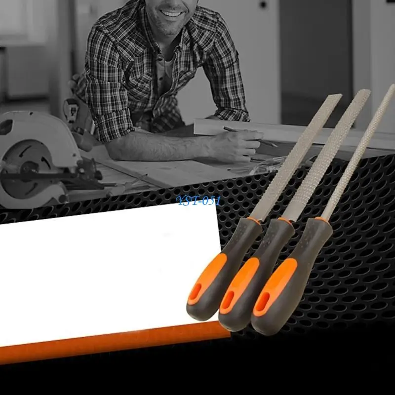 Picture 5: E15A File Steel File Rasp 8''Round/Flat/Half-round Metal Files Craft Carving