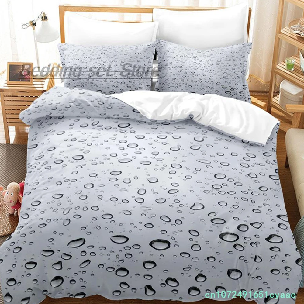 Raindrop Bedding Set Single Twin Full Queen King Size Bed Set Aldult Kid Bedroom Duvetcover Sets 3D Print Dew Water Of Life