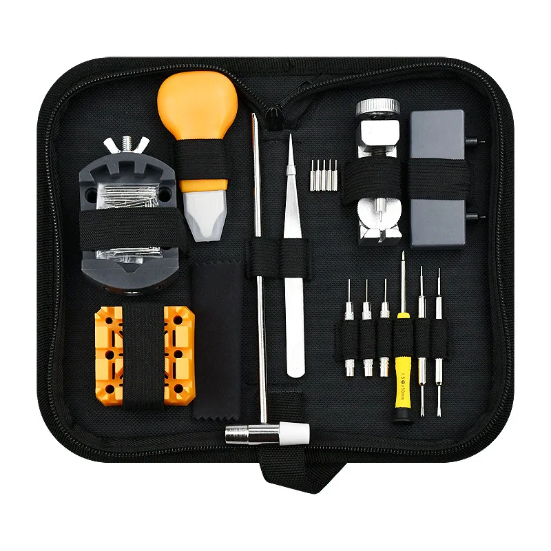 

127 pieces of watch repair tool set including strap adjustment/back cover opening meter stand+metal watch remover combination