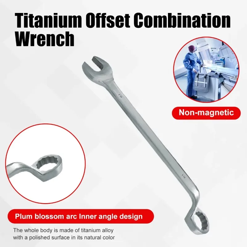 T100306 Titanium offset combinatiesleutel Nieuwe titanium geïsoleerde anti-corrosie sleutel