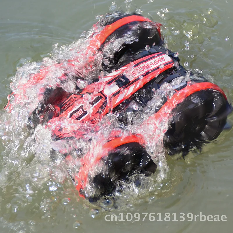 

Amphibious Remote Control Car for Kids Double-Sided Stunt Vehicle Toy Wireless Hydroelectric Water-Road Dual-Purpose Toy