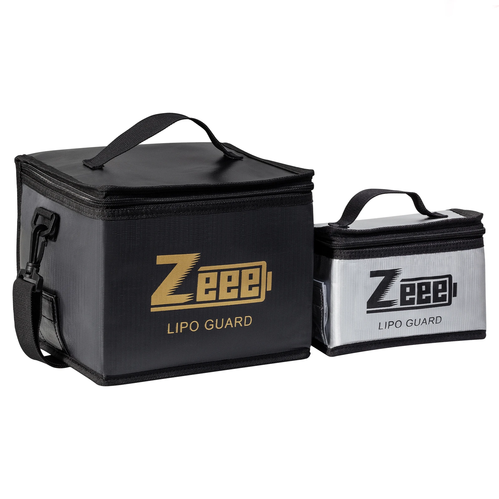 Zeee Lipo-Tasche in 2 Größen, feuerfest, explosionsgeschützt, tragbar, für RC-Auto, Lipo-Batterie, Aufbewahrung, Sicherheitstasche, spezialisiertes Fire Guard-Zubehör