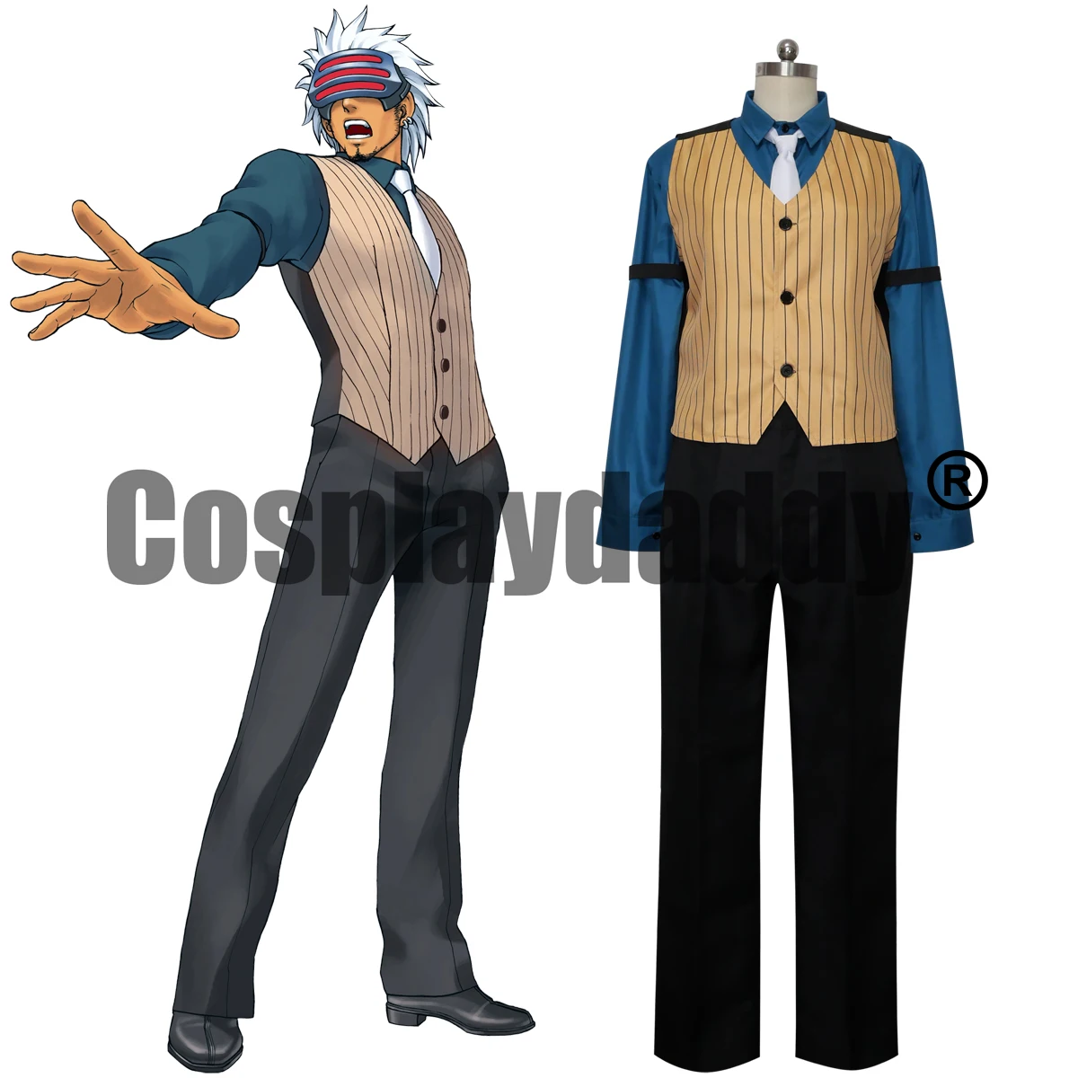 

Phoenix Wright: Ace Attorney Shinjitsu Soryu Kaminogi Diego Armando as Godot Cosplay Uniform Outfit Anime Game Costume