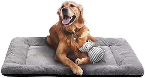 

Washable Anti-Slip Dog Crate Pad for Medium/Large Dogs, Gray 42" Cozy Kennel Bed