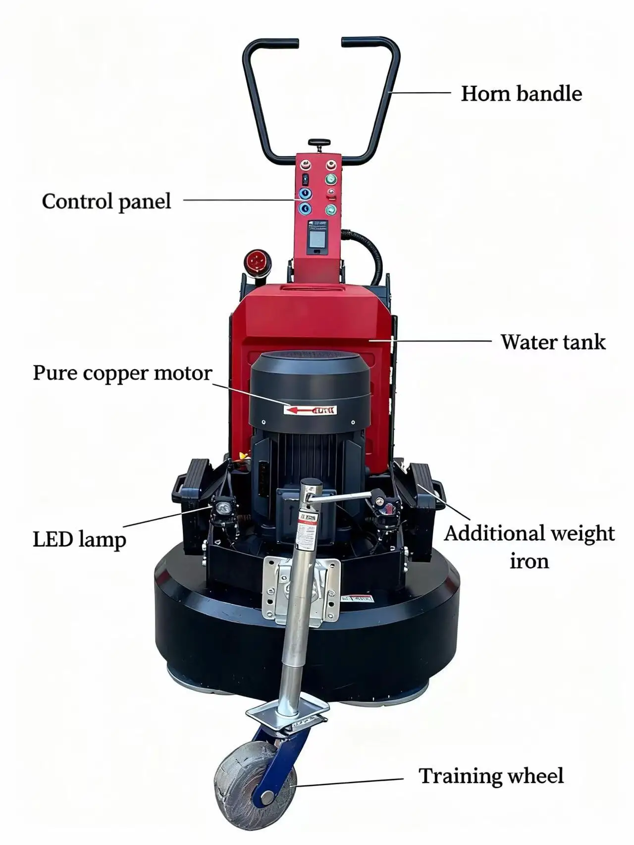 Used Electric Power Concrete Ground Grinder Machine Hand Push Planetary Floor Polishing Construction Industry Core Inclu