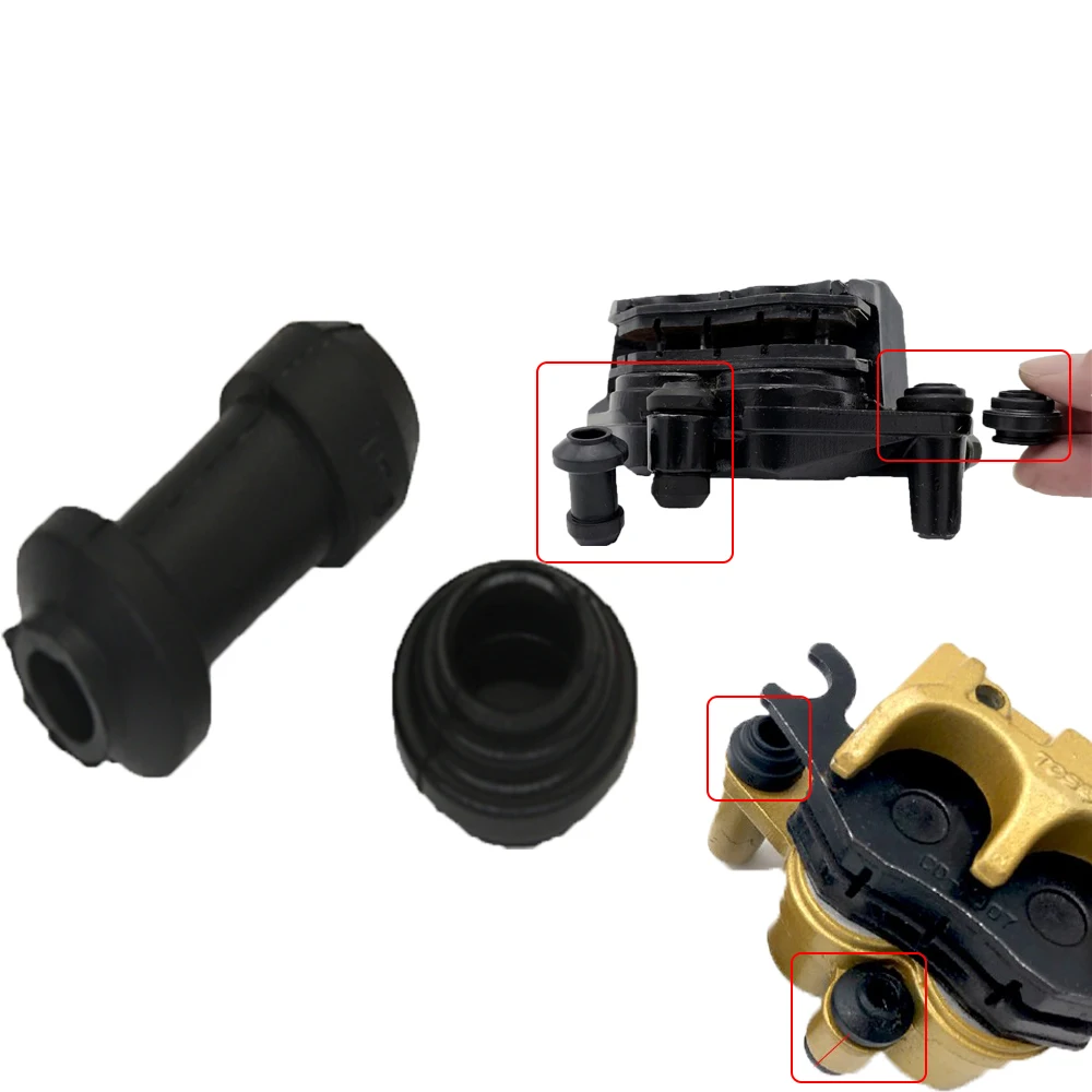 2SET Motorcycle Scooter Brake Upper & Lower Pump Caliper Shock Absorber Sleeve Dust Cover Rubber Disc Brake Pump Waterproof Cap