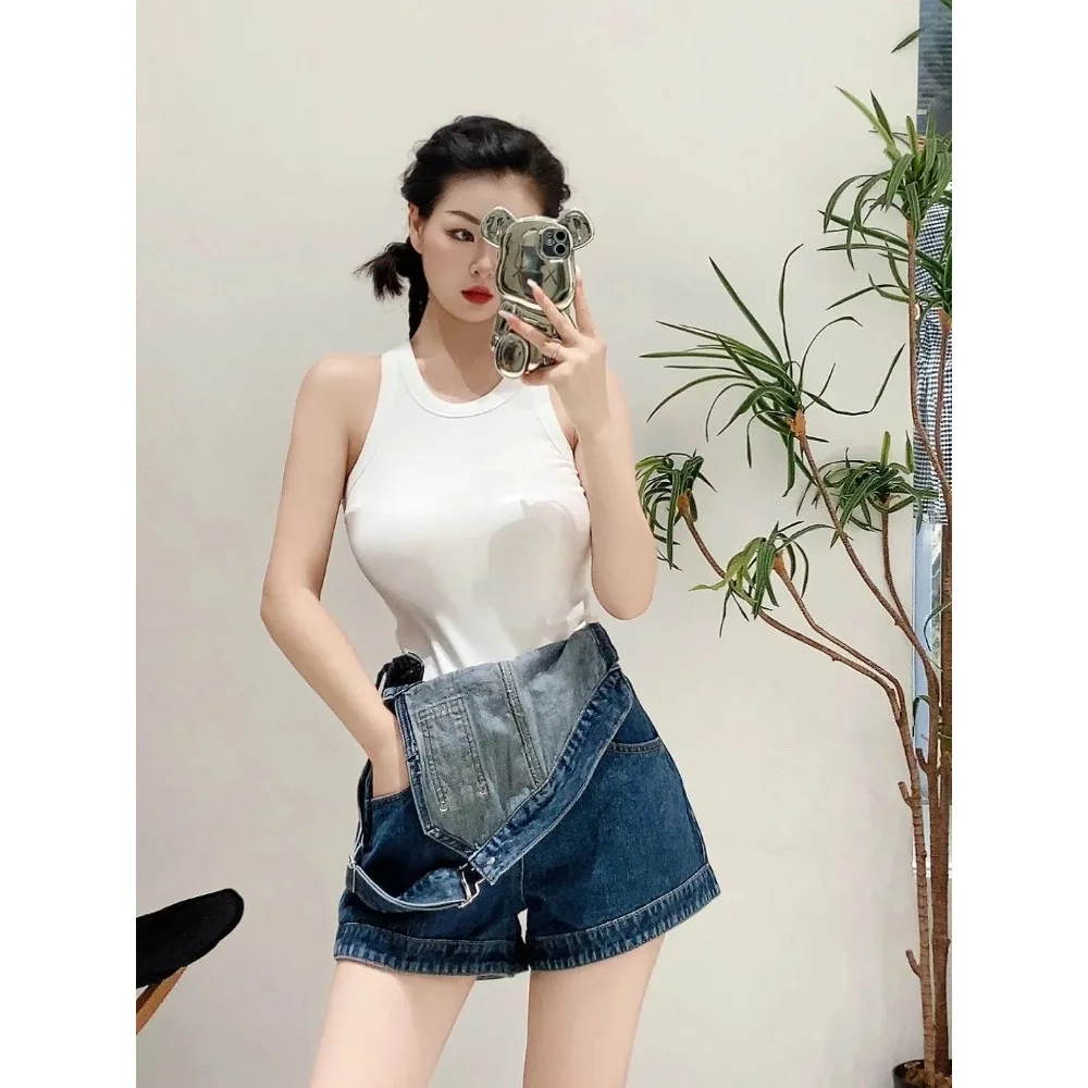 Lady's Briefs Women's Open Crotch Pants Women with 3 Zipper OutdoorRompers Playsuits Socialite Glossy Dance Shaped Loose Teens